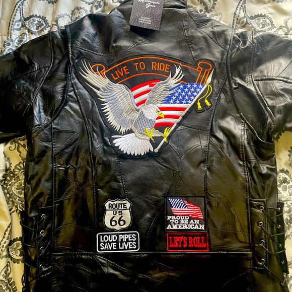 New Motorcycle Gear Leather Jacket - Picture 1 of 3